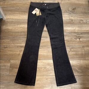 Juicy Couture Dark Gray Velour Flare Pants